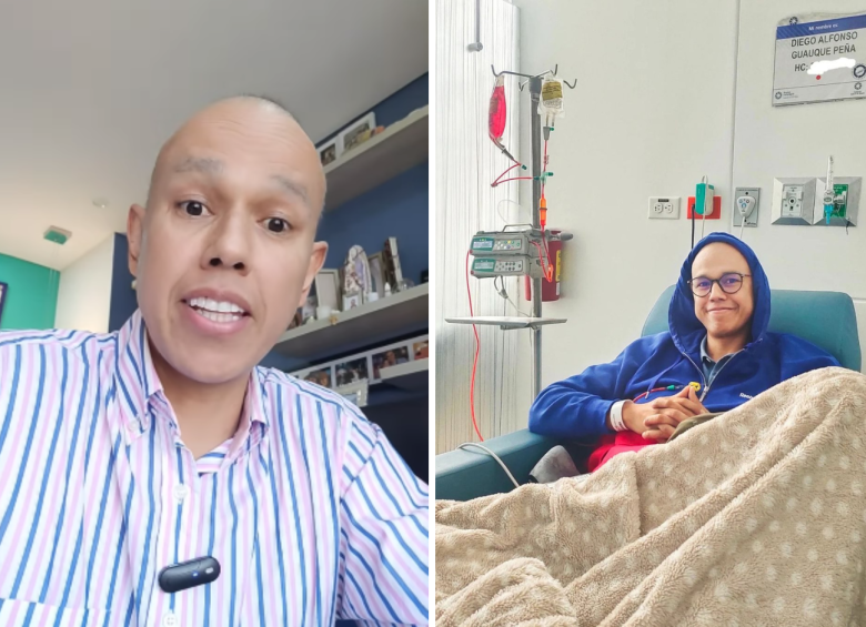 Diego Guauque, reconocido periodista, confirmó que su lucha contra el cáncer avanza positivamente y que la enfermedad no ha hecho metástasis. FOTO: Instagram @diego_reportero