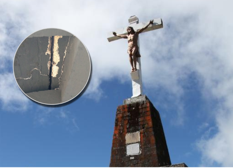 El monumento histórico tiene diversa fracturas que deberán ser atendidas. Fotos: cortesía y Fundación Julio C. Hernández.