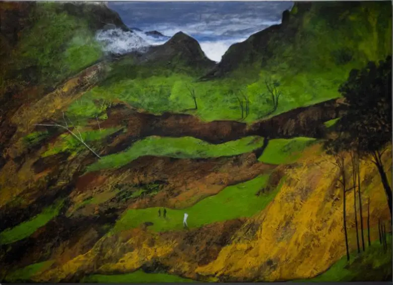 Esta obra hace parte de la exposición Travesía por la zona tórrida, de la artista Mónica Meira. FOTO Julio Herrera