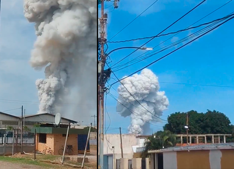 Este es el momento de la explosión en la fábrica de pólvora. FOTOS CAPTURA DE PANTALLA