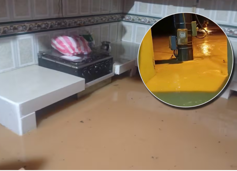 Testimonios afirman que en los momentos más críticos el nivel del agua alcanzó 1.80 metros. Fotos: cortesía.