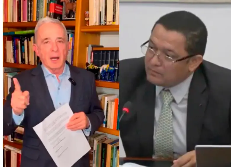 Bladimir Cuadro (derecha) pidió desde los alegatos finales que el expresidente Álvaro Uribe fuera declarado inocente. 