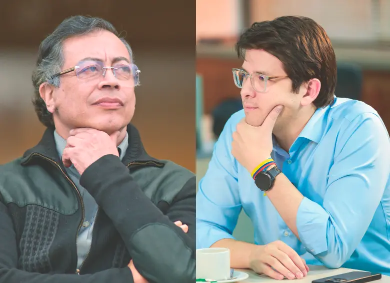 Gustavo Petro y Miguel Uribe. FOTO Presidencia y Camilo Suárez