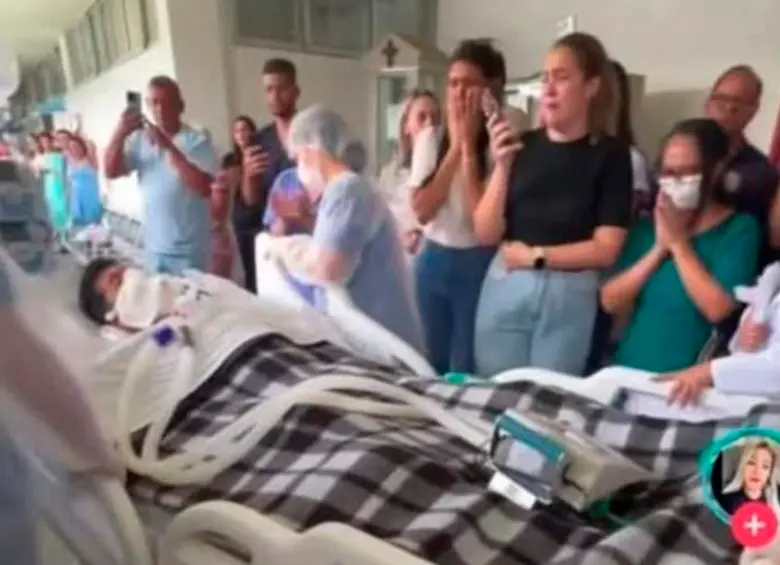 Estas son las imágenes que atribuyen, falsamente, al estado de salud de Miguel Uribe Turbay. FOTO CAPTURA DE PANTALLA