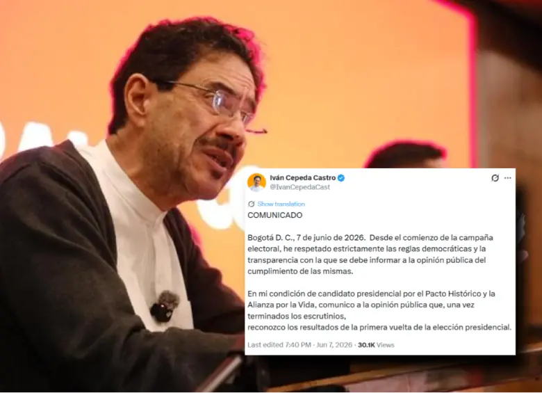 A través de su cuenta de X, el candidato presidencial aceptó los resultados. Foto: Campaña En Marcha / Colprensa