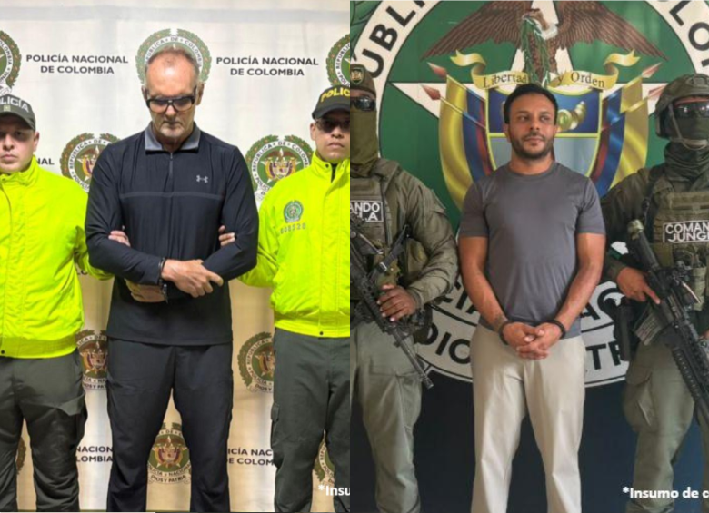 Los neerlandeses fueron capturados gracias a una operación de inteligencia de la Dirección Especializada contra el Narcotráfico y de la Policía Nacional. Fotos: cortesía Fiscalía.