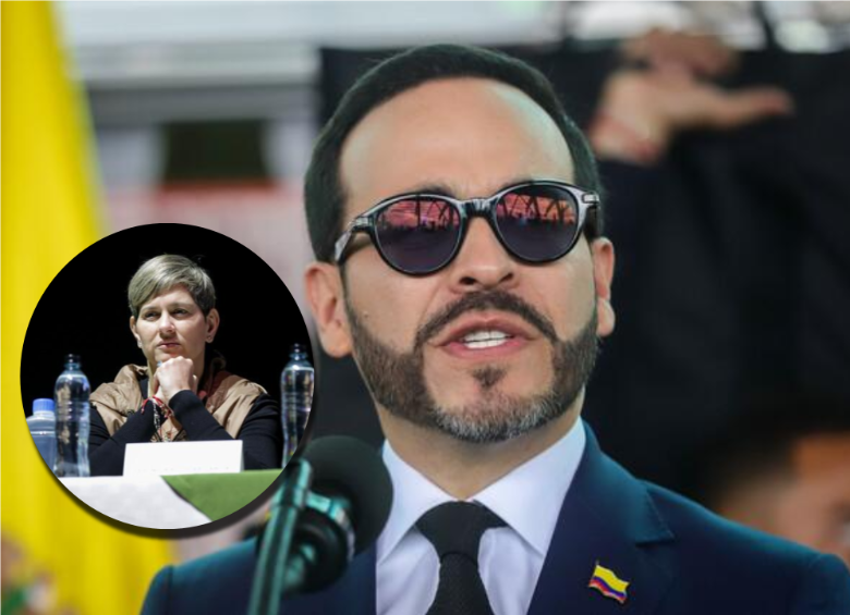 Adelante, Verónica Alcocer, ex primera dama. Atrás, el presidente Abelardo de la Espriella. Fotos: Colprensa.