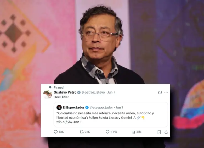 El pasado domingo, el presidente Gustavo Petro hizo un trino respondiendo a una columna de Felipe Zuleta Lleras. Foto: Catalina Olaya - Colprensa