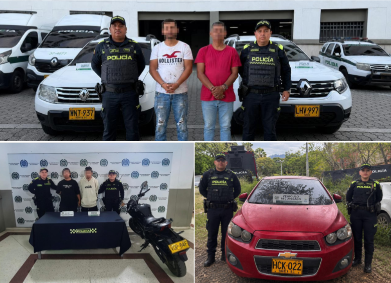 Las autoridades recuperaron carros y motos hurtadas, y realizaron 14 capturas en flagrancia. Foto: cortesía.