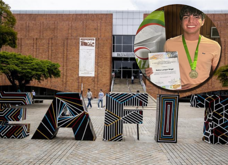 El joven Matías Luengas (adelante) escogió la Universidad Eafit. Foto: EL COLOMBIANO y cortesía.