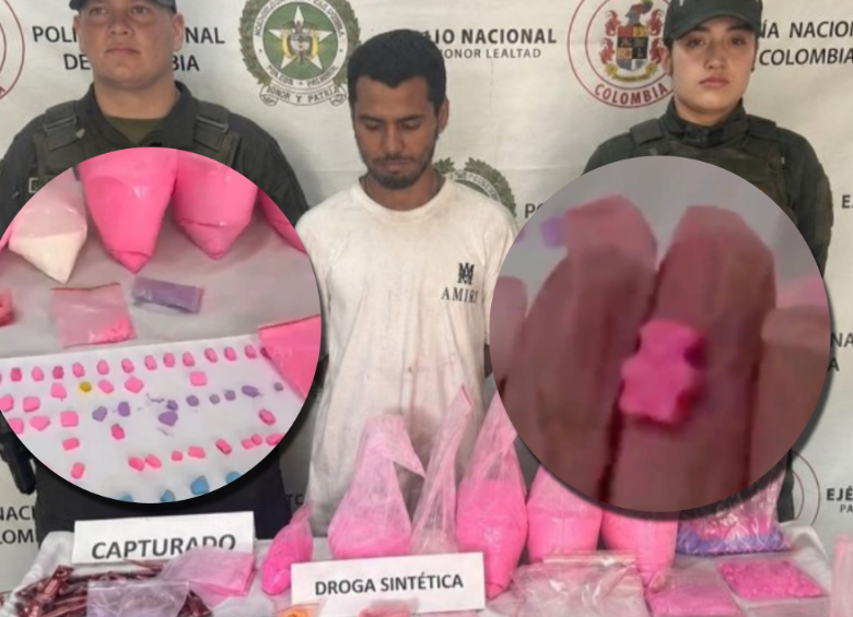 La droga se comercializaba en figuras de ositos diseñadas para atraer consumidores, especialmente menores de edad cerca de instituciones educativas. Por esto fue capturado un hombre como alias “Julio”. Foto: cortesía Alcaldía de Itagüí
