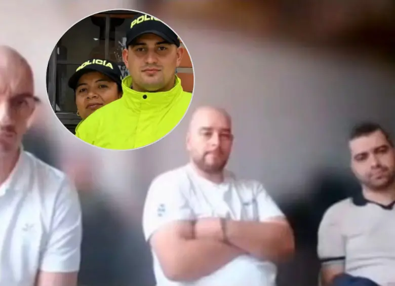 El intendente de la Policía, Jhon Alexander López Villada, y dos civiles, Cipriano Alonso Carrasquilla Parra y Óscar Manuel Villegas García, fueron procesados por el asesinato de dos oficiales el pasado viernes 5 de junio en Medellín. Foto: cortesía.
