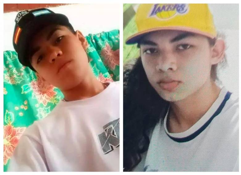De izq. a der: Sir Yarcir Bracamonte Ortiz, de 13 años, y Samuel Mejía Negrete, de 17, los dos muertos en este accidente. FOTOS: CORTESÍA