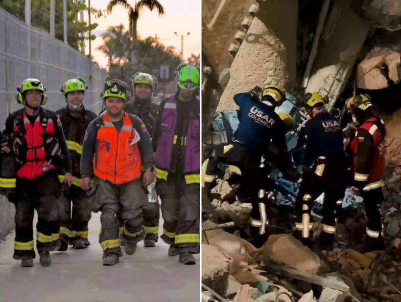 Naciones Unidas ordenó el cierre de las operaciones asignadas al equipo colombiano de rescate. FOTO: Tomado de Instagram: @dnbomberoscol / X: @UNGRD