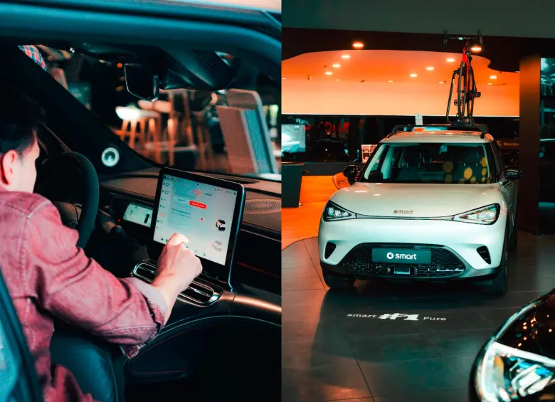 Marcas como Smart, Chery y Changan, han ido llegando con sus vitrinas propias a Medellín. FOTO CORTESÍA SMART. 