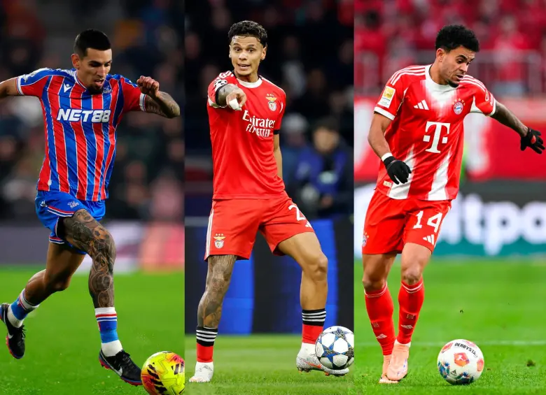 Seis colombianos tendrán acción este fin de semana en el fútbol internacional. Fotos: GETTY.