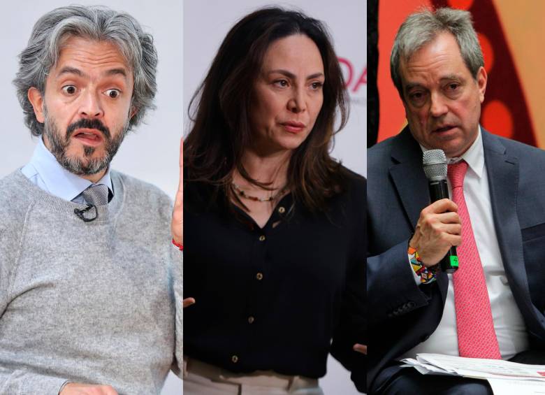 Juan Daniel Oviedo, Piedad Urdinola y Mauricio Perfetti del Corral. FOTO COLPRENSA.