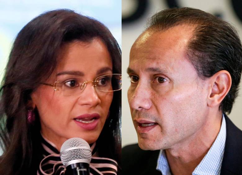Luz Stella Murgas, presidenta de Naturgas, y Alejandro Castañeda, presidente de Andeg. FOTOS: Colprensa.