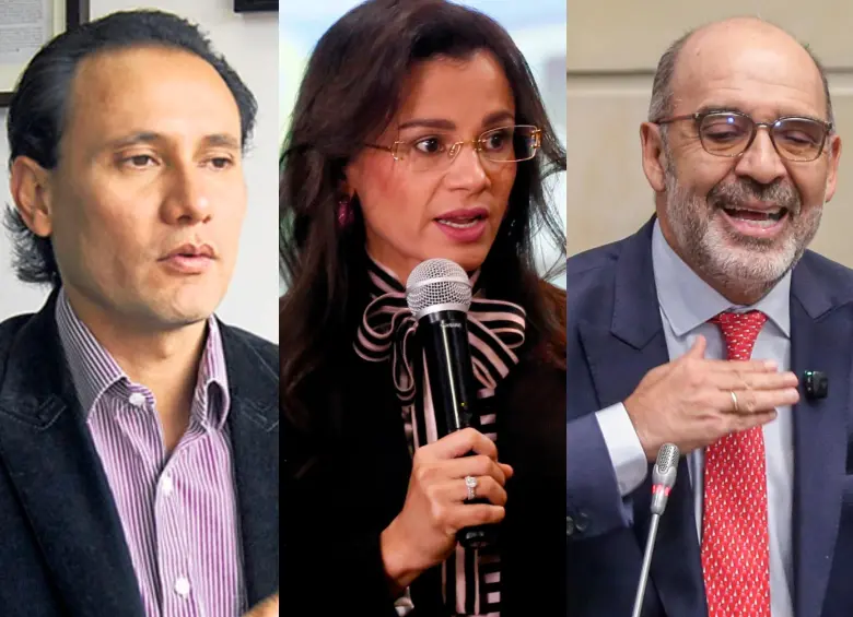 En la foto de izquierda a derecha: Alejandro Castañeda, líder de Andeg; Luz Stella Murgas, presidenta de Naturgas; Camilo Sánchez, líder de Andesco. FOTO COLPRENSA