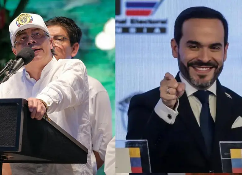 El presidente Gustavo Petro y Abelardo De la Espriella, electo mandatario. Fotos: Presidencia y Colprensa