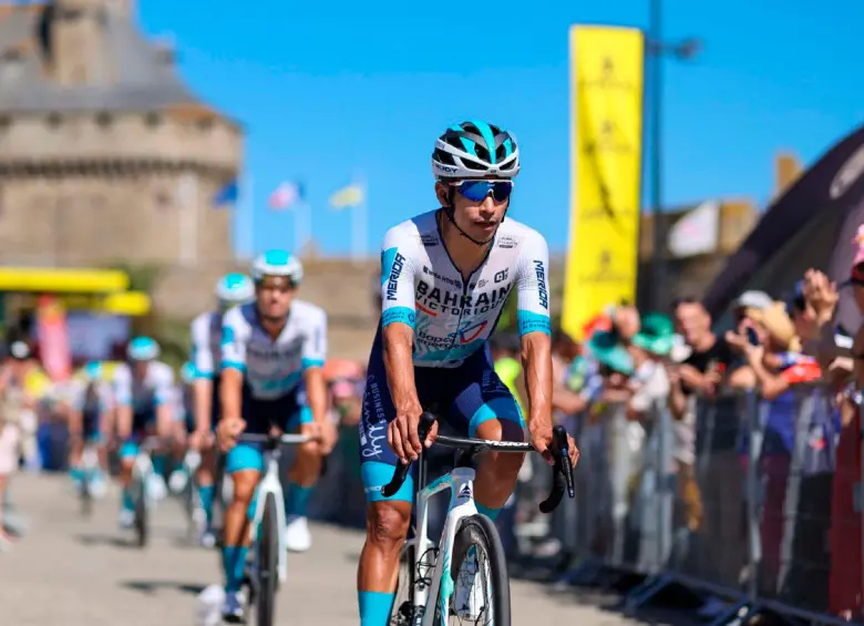 Santiago Buitrago compite por segundo año seguido en el Tour. En 2024 fue décimo. FOTO X-BAHRAIN