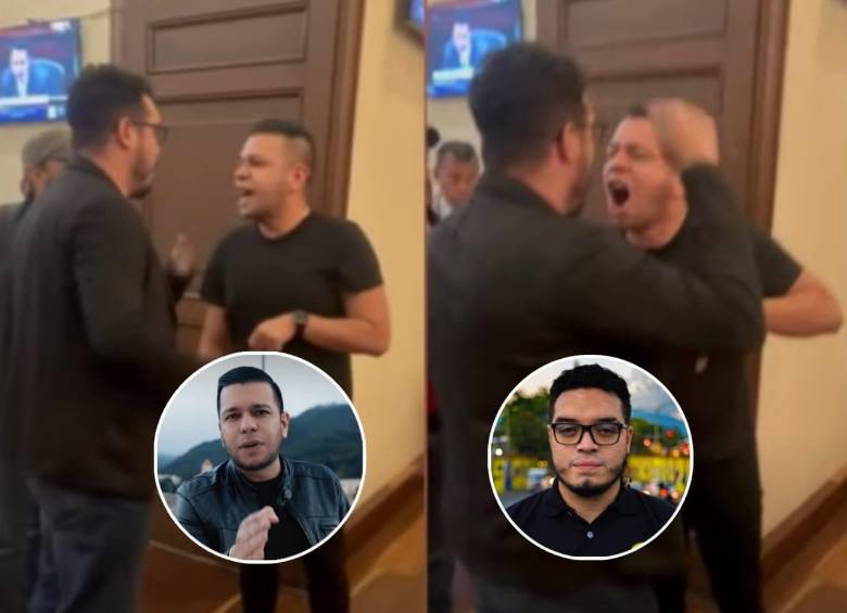 El enfrentamiento ocurrió en el salón social del Senado. Imagen, captura de video, redes sociales. 