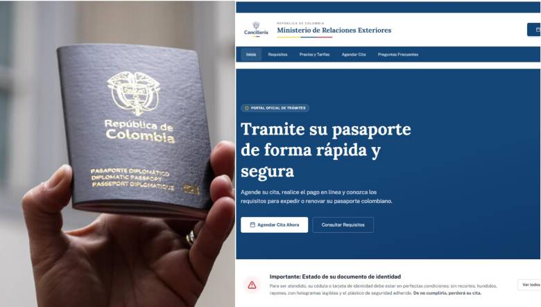 El llamado lo hizo la propia Cancillería a través de su cuenta oficial en X. Así luce la página fraudulenta. Foto: Colprensa