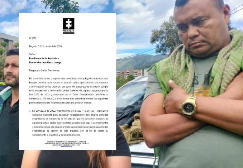La fiscal Luz Adriana Camargo envió una carta al presidente Petro para pedirle levantar la orden de captura contra alias Calarcá. Foto: redes