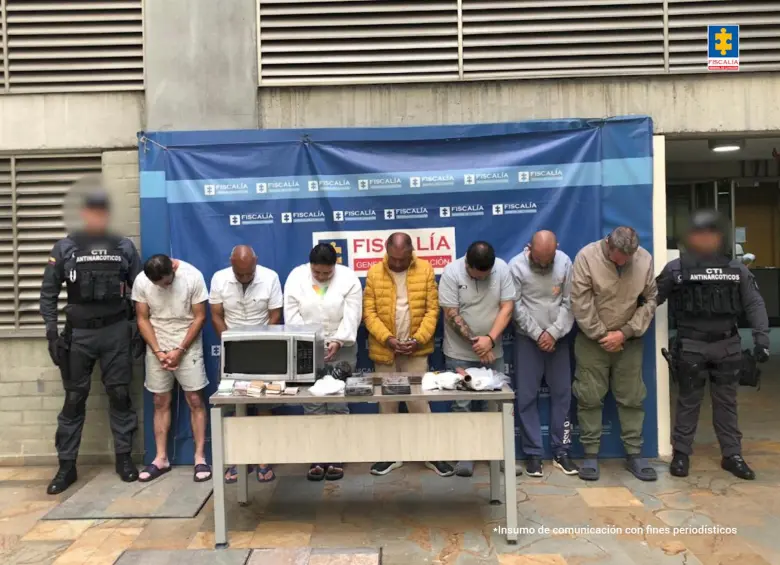 8 personas fueron capturadas por el delito los delitos de concierto para delinquir agravado y fabricación, tráfico o porte de estupefacientes agravado. FOTO: CORTESÍA FISCALÍA