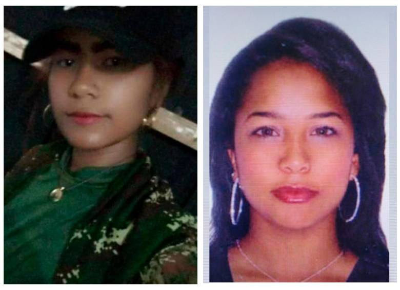 Izquierda: Camelia Martínez, alias “Camelia”, de 25 años, fue asesinada en el corregimiento Piamonte, de Cáceres, en hechos relacionados con grupos subversivos, el 21 de enero. Derecha: Melissa Toro Álvarez, de 28 años, fue baleada en el barrio Enciso, de Medellín, el 22 de enero.