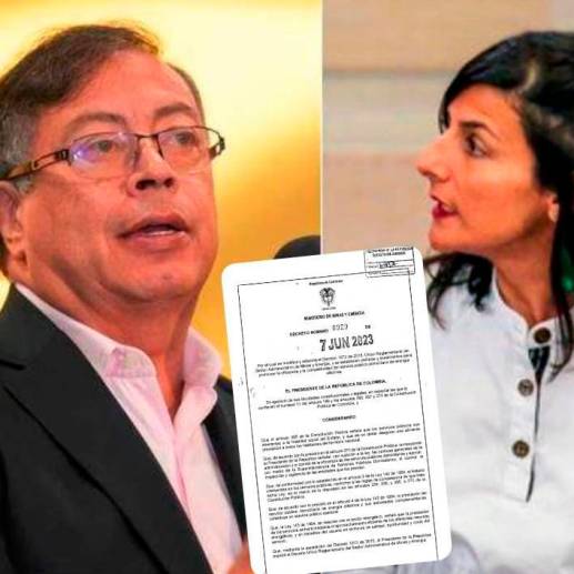 El presidente Gustavo Petro, y la ministra de Minas y Energía, Irene Vélez, encabezaron el proyecto, que ya tiene la firma de ambos. FOTO EL COLOMBIANO