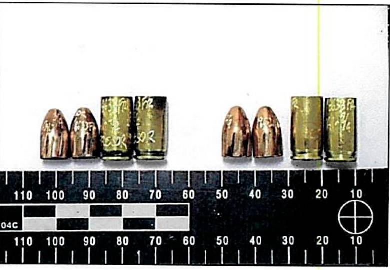 Estos son algunos de los proyectiles disparados por la pistola Pietro Beretta involucrada en los tres asesinatos, según el estudio balístico. FOTO: CORTESÍA.