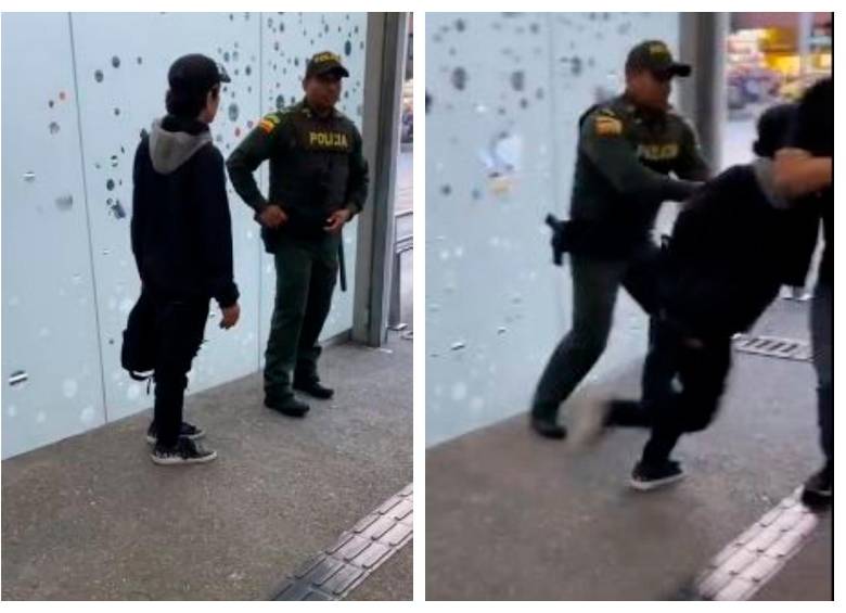 Señalado de hurto en tranvía escapa tras ser retenido por la policía. Foto: Cortesía