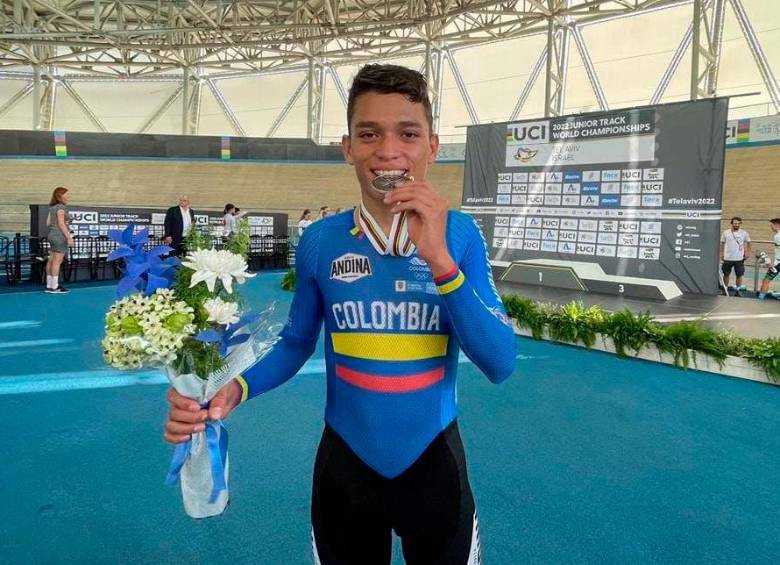  Jhohan Stiven Marín fue una de las sensaciones de Colombia en el Mundial de Israel. FOTO: CORTESÍA FEDECICLISMO