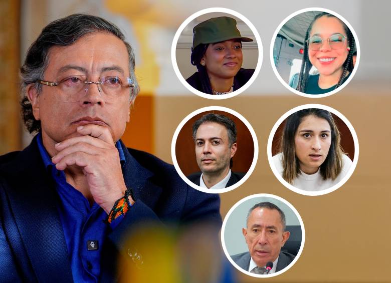 De izquierda a derecha: Juliana Guerrero, Verónica Guerrero, Ricardo Roa, Daniel Quintero y Laura Sarabia. FOTO: COLPRENSA