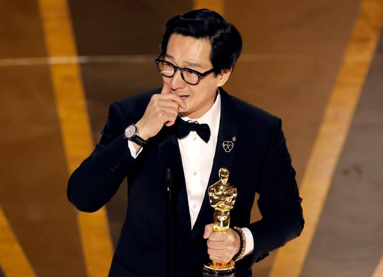 Ke Huy Quan recibió el premio Óscar como Mejor actor de reparto. FOTO Getty