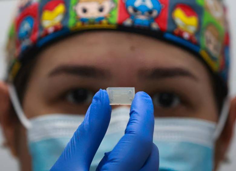 Este es uno de los modelos de los órganos en un chip que están creando en la Universidad CES. FOTO Manuel Saldarriaga