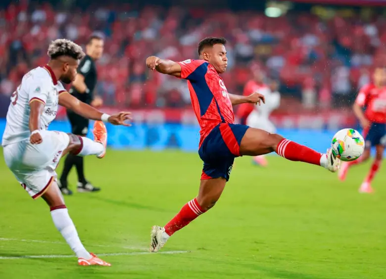 Léider Berrío, uno de los mejores jugadores del DIM en la presente temporada. FOTO MANUEL SALDARRIAGA