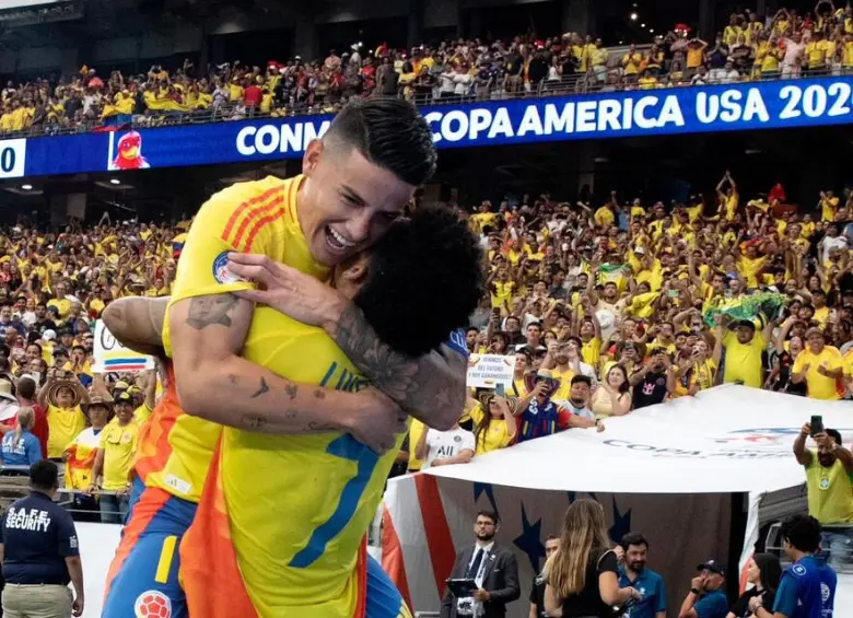 Luis Díaz y James Rodríguez. FOTO: Colprensa