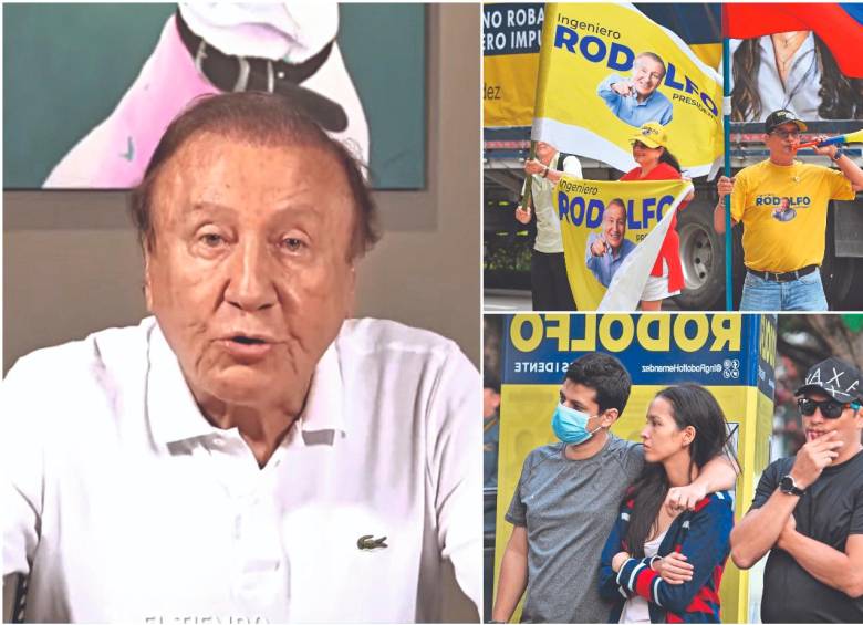 Rodolfo Hernández aceptó en Facebook que fue derrotado en las urnas por Gustavo Petro. En las calles, las caras de decepción de sus seguidores hablaban por sí solas. FOTO Cortesía