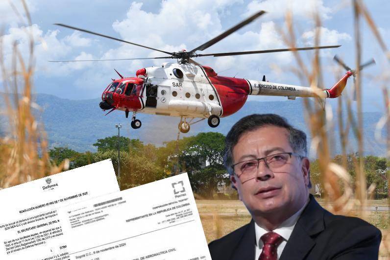 Ante la falta de aeronaves, la Aviación del Ejército tuvo que desempolvar el viejo Mi-17 ruso empleado en la Operación Jaque (2008), el cual está en funcionamiento. FOTO: Cortesía del Ejército.