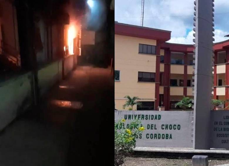 Según la Gobernación del Chocó, personas “desconocidas” son las responsables del incendio. FOTOS: Cortesía y captura de video