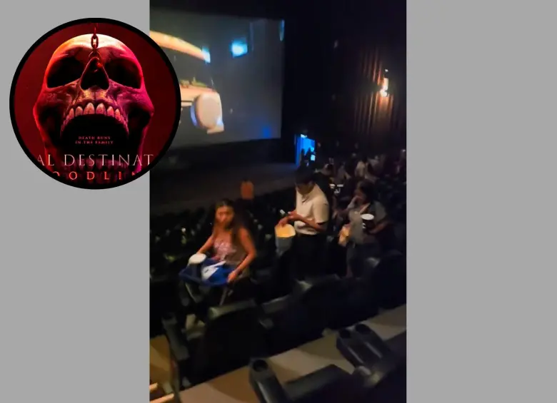 Los espectadores no pudieron terminar de ver “Destino Final” por el desalojo que ordenaron. FOTO CAPTURA DE VIDEO