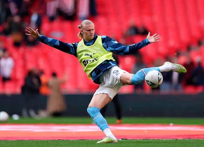 Erling Haaland, la gran figura del City. Es el goleador de Premier con 32 goles. FOTO Getty
