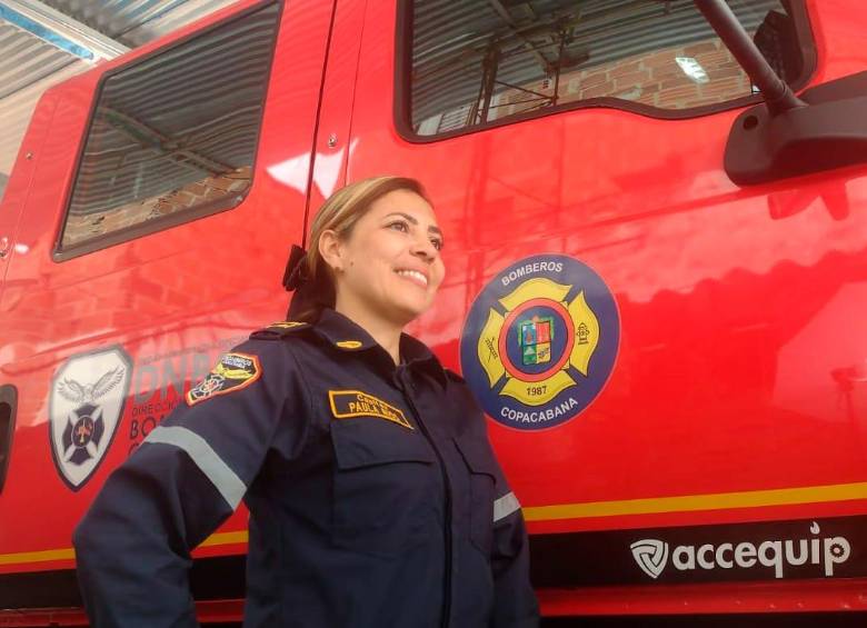 Paula Andrea Ríos ha dedicado más de veinte años de su vida al servicio de los bomberos. FOTO CORTESÍA DAGRAN