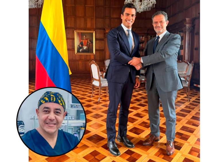 El abogado y embajador, Juan Gonzalo Ospina, y el canciller de Colombia, Omar Bula. FOTO @Juango_Ospina