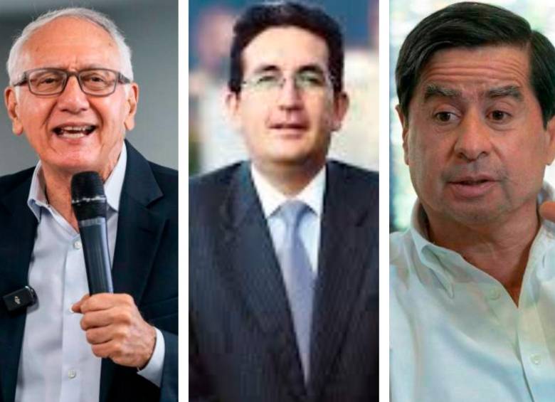 El ministro de Salud, Guillermo Jaramillo; el relacionista Juan Mesa Zuleta; y el ministro del Interior, Juan Fernando Cristo. FOTO CORTESÍA
