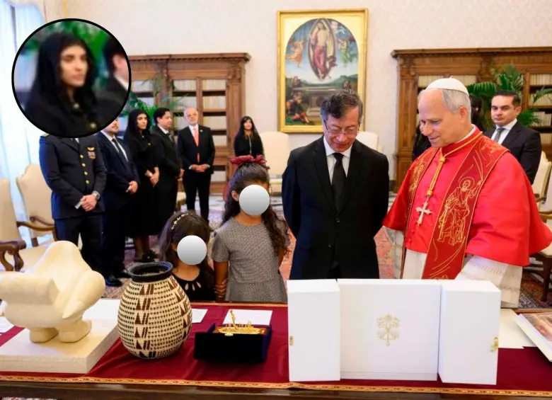 Imagen del presidente Gustavo Petro durante su reunión con el Papa León XIV en el Vaticano. FOTO CORTESÍA