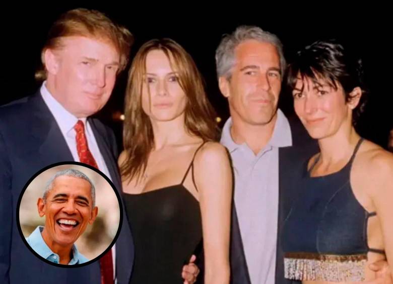 Una de las fotos publicadas por CNN que dejan en evidencia los lazos entre Donald Trump y Jeffrey Epstein. FOTO GETTY