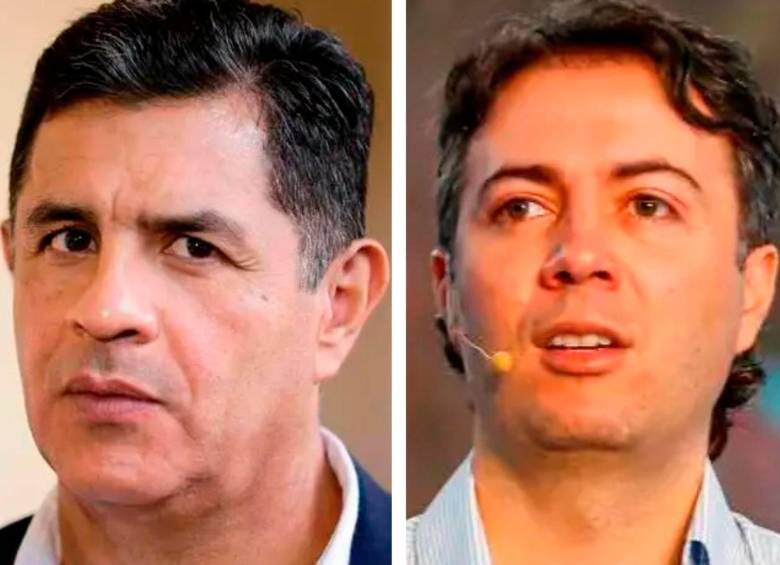 El agente interventor de Nueva EPS, Jorge Iván Ospina, y el superintendente de Salud, Daniel Quintero. FOTO COLPRENSA Y MANUEL SALDARRIAGA
